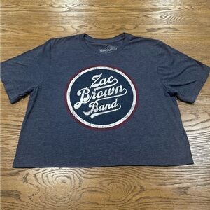 Zac Brown Band Cropped Top Tour Welcome Home Tee (Medium)